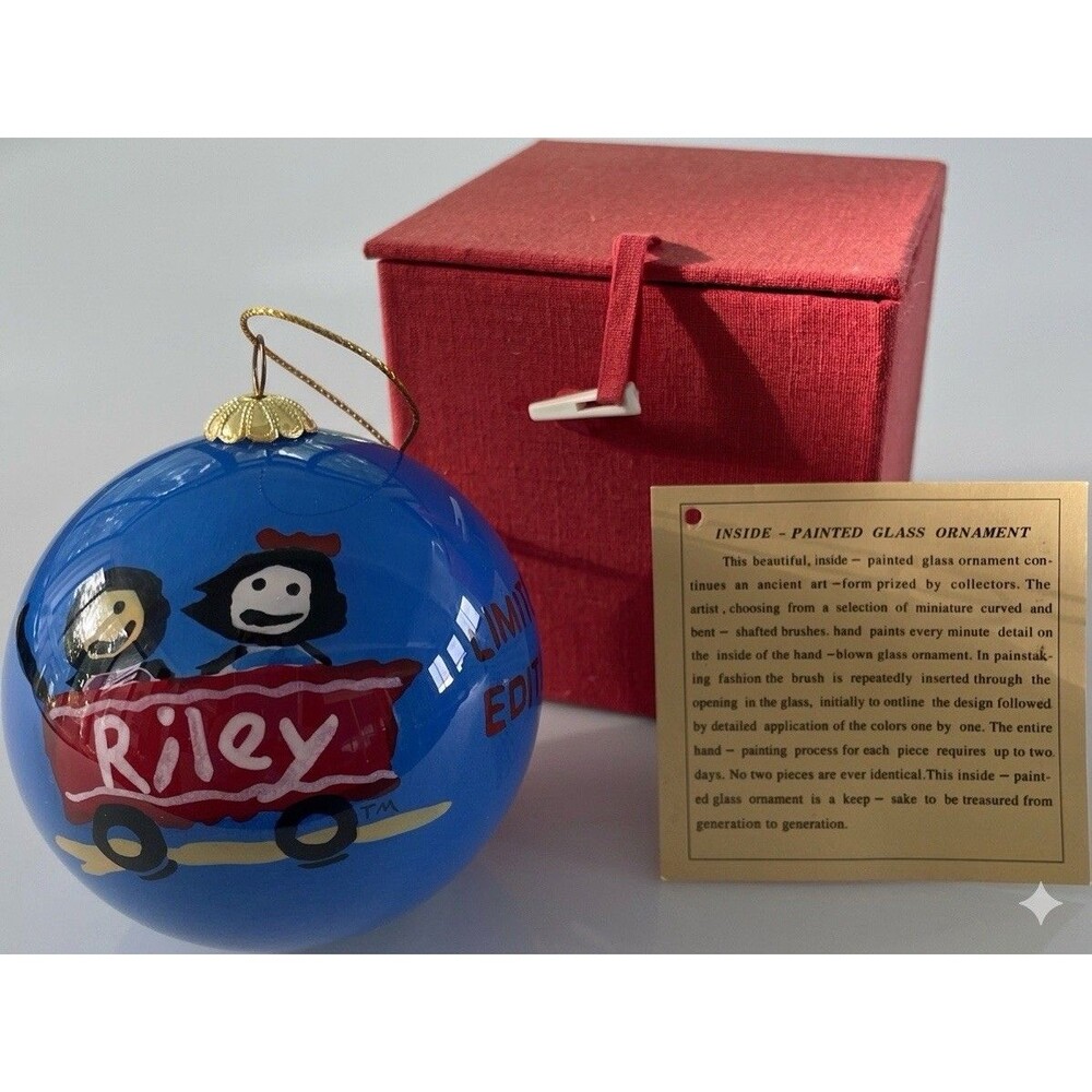 Riley Childrens Hospital Inside Painted Glass Ornament Limited Edition Hand Blwn